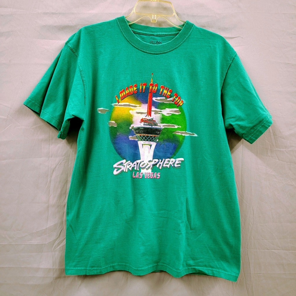 Vtg 90s Stratsphere Las Vegas T-Shirt Green Men's Large Graphic Souvenir Tee".